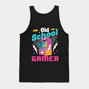 Old School Gamer - Game Lover Arcade Game Gaming Console Tank Top